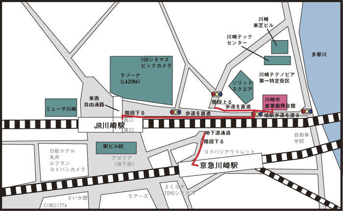 Kawasaki Sangyo Shinko Kaikan Map